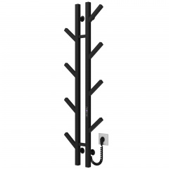 Полотенцесушитель электрический Sakura П8 100х1200 E Deffi Черный JD04 (A.SR.120.10.8.E.B.R.2) Надворная