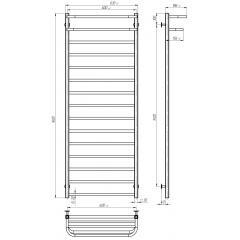 Полотенцесушитель электрический Lux Hotel П15 600х1600 Deffi Черный JD04 (A.LH.160.60.15.E.B.R.2) Черновцы