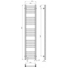 Рушникосушарка електрична Lima П25 300х1600 Deffi Хром JD04 (A.LI.160.30.25.E.C.R.2) Київ