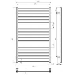 Рушникосушарка електрична Magnus П15 600х1000 Deffi Хром JD04 (A.MA.100.60.15.E.C.L.2) Київ