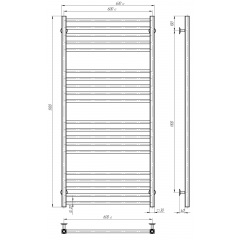 Рушникосушарка водяна Lima П20 600х1300 Deffi Хром (A.LI.130.60.20.C.A) Фастів