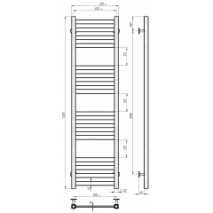 Рушникосушарка електрична Magnus П16 300х1200 Deffi Хром JD04 (A.MA.120.30.16.E.C.R.2) Виноградів
