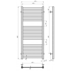 Рушникосушарка електрична Magnus П15 400х1000 Deffi Білий WD04 (A.MA.100.40.15.E.W.R.4) Бровари