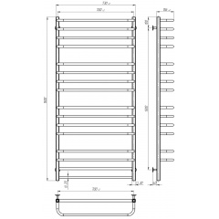 Рушникосушарка електрична Lux П16 700х1500 Deffi Хром JD04 (A.LU.150.70.16.E.C.R.2) Ромни