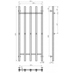 Рушникосушарка електрична Split П5 500х1200 Deffi Хром JD04 (A.SP.120.50.5.E.C.R.2) Полтава