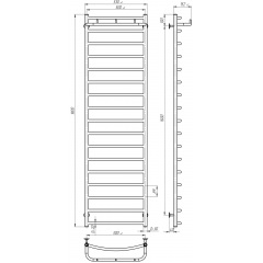 Полотенцесушитель электрический Классик N П17 500х1800 Deffi Хром JD03 (C.KN.180.50.17.E.C.R.1) Славута