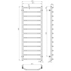 Рушникосушарка електрична Трапеція П13 500х1400 Deffi Хром JD03 (C.TR.140.50.13.E.C.R.1) Одеса