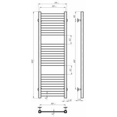 Рушникосушарка електрична Magnus П15 300х1000 Deffi Хром JD04 (A.MA.100.30.15.E.C.R.2) Ромни
