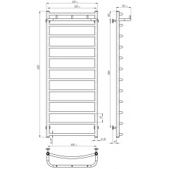 Рушникосушарка електрична Класік N П12 500х1300 Deffi Хром JD03 (C.KN.130.50.12.E.C.L.1) Запоріжжя