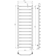 Рушникосушарка електрична Трапеція П14 500х1500 Deffi Хром JD03 (C.TR.150.50.14.E.C.L.1) Кропивницький