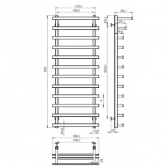 Полотенцесушитель электрический Agata П12 400x1200 Deffi Хром JD04 (A.AG.120.40.12.E.C.L.2) Киев