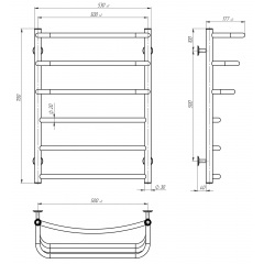Рушникосушарка водяна Каскад Дуга П6 500х700 Deffi Хром (C.KD.70.50.6.C.C) Конотоп