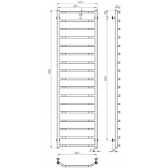 Рушникосушарка водяна Трапеція П17 500х1800 Deffi Хром (C.TR.180.50.17.C.C) Мукачево