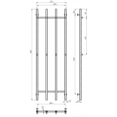 Рушникосушарка електрична Split П4 500х1600 Deffi Хром JD04 (A.SP.160.50.4.E.C.L.2) Луцьк