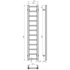Рушникосушарка електрична Forest П12 200х1200 Deffi Білий WD04 (A.FR.120.20.12.E.W.L.4) Ірпінь