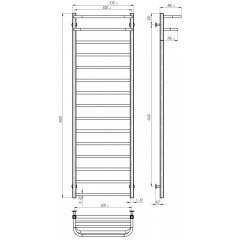 Рушникосушарка електрична Lux Hotel П15 500х1600 Deffi Хром JD04 (A.LH.160.50.15.E.C.L.2) Івано-Франківськ
