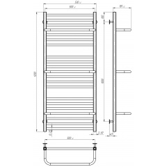 Рушникосушарка водяна Sigma П21 500х1200 Deffi Хром (A.SI.120.50.21.C.C) Дубно