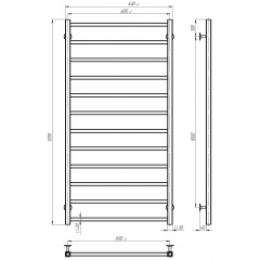 Рушникосушарка електрична Forest П12 600х1200 Deffi Білий WD04 (A.FR.120.60.12.E.W.R.4) Васильків