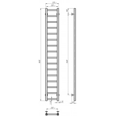 Рушникосушарка електрична Forest П16 200х1600 Deffi Хром JD04 (A.FR.160.20.16.E.C.R.2) Бровари