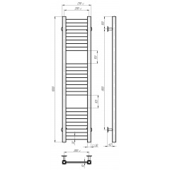 Рушникосушарка водяна Magnus П15 200х600 Deffi Хром (A.MA.60.20.15.C.A) Чернівці