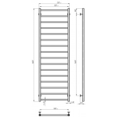 Рушникосушарка електрична Forest П16 500х1600 Deffi Хром JD04 (A.FR.160.50.16.E.C.L.2) Дніпро