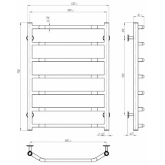 Рушникосушарка електрична Терма П7 500х700 Deffi Хром JD03 (C.TE.70.50.7.E.C.L.1) Херсон