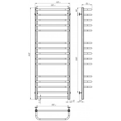 Рушникосушарка водяна Lux П15 500х1400 Deffi Хром (A.LU.140.50.15.C.C) Прилуки