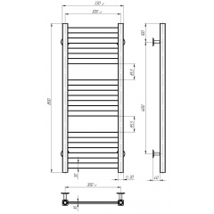 Рушникосушарка електрична Magnus П12 300х800 Deffi Хром JD04 (A.MA.80.30.12.E.C.R.2) Черкаси