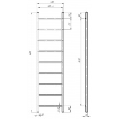 Полотенцесушитель электрический Орион П9 400х1600 Deffi Хром JD03 (C.OR.160.40.9.E.C.L.1) Васильков