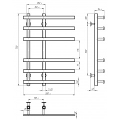 Рушникосушарка електрична Atena П6 150х700 Deffi Хром JD04 (A.AT.70.15.6.E.C.L.2) Харків