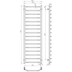 Полотенцесушитель электрический Трапеция П16 500х1700 Deffi Хром EF16 (C.TR.170.50.16.E.C.R.5) Обухов