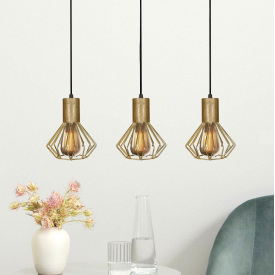 Светильник лофт MSK Electric Diadem подвесной на планке бронза NL 2215-3 BN