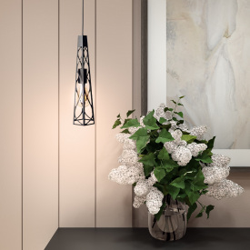 Світильник підвісний MSK Electric Parma в стилі лофт під лампу Е27 NL 3890 BK чорний