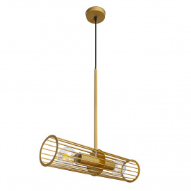 Светильник подвесной в лофт стиле MSK Electric Malta под лампу Е27 MR 1041 GD золотой муар