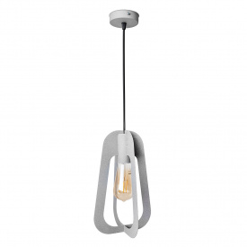 Світильник підвісний MSK Electric Catania в стилі лофт під лампу Е27 MR 3019 GR сірий муар