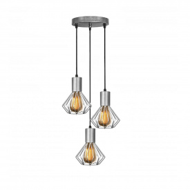 Світильник лофт MSK Electric Diadem підвісний на круглій основі NL 2215-3R CR хром