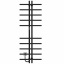Рушникосушарка електрична Gray П10 60х1450 Deffi Чорний JD03 (A.GY.145.6.10.E.B.L.1) Вараш