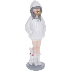 Фігурка інтер'єрна 7.5х9х26 см White Дівчинка з Кроликом Bona DP118507