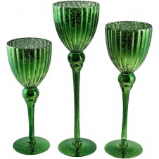 Интерьерные подсвечники в наборе 30см 35см 40см Christmas Green DP218759 BonaDi