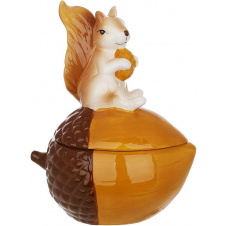 Ємність з кришкою BonaDi Squirrel with nut для сипучих продуктів 600 мл Різнокольоровий DP232117
