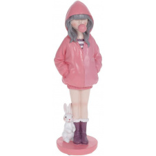 Фігурка інтер'єрна 7.5х9х26 см Pink Дівчинка з Кроликом Bona DP118508