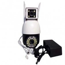 Камера відеоспостереження вулична Dual No Brand Camera P12 WI-FI IP V380PRO 8760 White