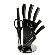 Набор ножей на подставке 8 предметов Berlinger Haus Black Silver Collection (BH-2565)