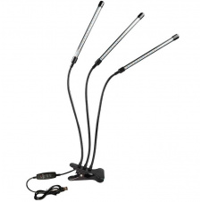 Фитолампа светодиодная для растений Plant GrowLight-3 с таймером черная