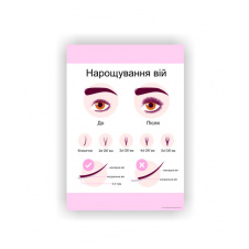 Плакат Vivay Нарощування вій 30 х 40 см Білий