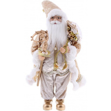 Декоративный Santa в цвете шампань с посохом и подарками BonaDi 45см DP219418