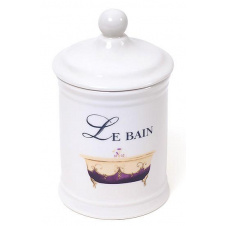 Емкость Bona LE BAIN диаметр 10.5х18.5 см для средств гигиены фарфор DP43444