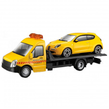 Игровой набор Bburago Автоперевозчик с машинкой Alfa Romeo Mito Yellow OL32844