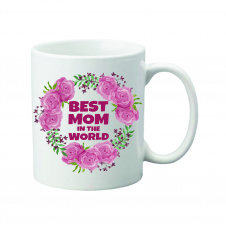 Чашка с принтом Vivay Best mom in the world 330 мл Белый (hub_5gjrqv)