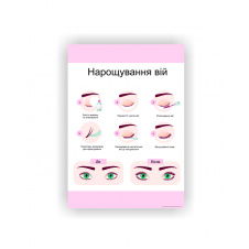 Плакат Vivay Нарощування вій 30 х 40 см Білий